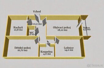 Nabízím k prodeji byt 3+1 v osobním vlastnictví, nacházející