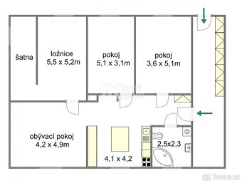 Nabízíme k prodeji prostorný byt o dispozici 4+1 a celkové v