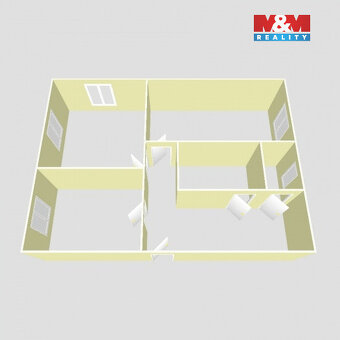 Nabízíme k prodeji byt 2+1 (3+1) o užitné ploše 59 m² v klid
