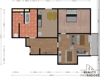 Zprostředkujeme Vám dlouhodobý pronájem bytu 2+1+B v žádané 