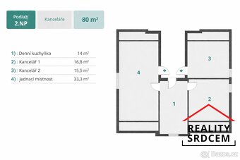 Nabízíme k pronájmu velmi příjemný soubor kancelářských pros