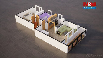 Nabízíme k pronájmu světlý byt 2+1 o ploše 60 m² v ulici Vil