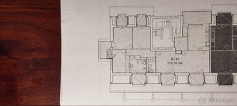 Slunný, atypicky řešený byt 5+1 o celkové rozloze 117 m², kt
