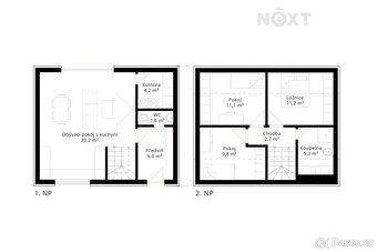 Nabízíme k prodeji novostavbu rodinného domu o dispozici 4+k