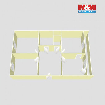 Nabízíme byt 3+1 (užitná plocha 62 m²) v Mostě, který se nac