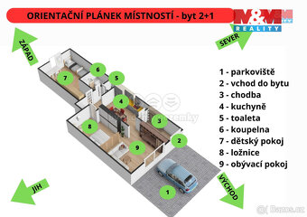 Nabízíme k pronájmu prostorný byt 2+1 o velikosti 70 m² v ro
