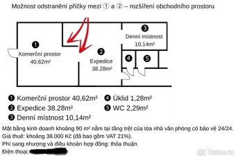 K pronájmu komerční prostor – celková plocha cca 79 m²
Nabíz