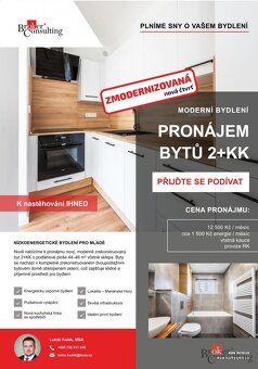 Pronájem moderního nízkoenergetického bytu 2+kkPronájem bytu