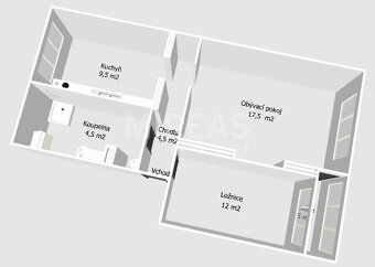 Nabízíme k pronájmu byt o dispozici 2+1 a užitné ploše 48 m²