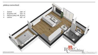 Prodej, byty/2+kk, 60.11 m2, Arménská 2673, 27201 Kladno, Kl
