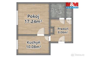 Nabízíme k pronájmu útulný a světlý byt o dispozici 1+1 o už