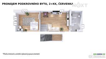 Nabízíme k pronájmu prostorný, zrekonstruovaný podkrovní byt
