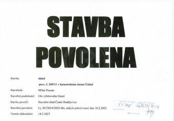 Nabízíme k prodeji průmyslový pozemek s platným stavebním po