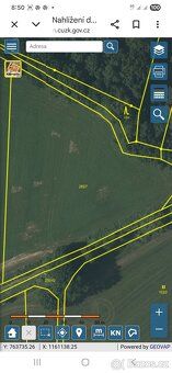 Prodám 3500 m2 pozemek u lesa,parcela 265/7,katastr Břehov,p