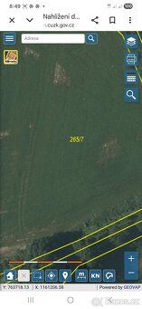 Prodám 3500 m2 pozemek u lesa,parcela 265/7,katastr Břehov,p