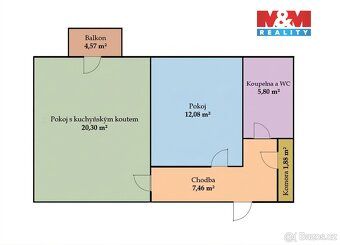 Nabízíme k dlouhodobému pronájmu plně zařízený rohový byt 2+
