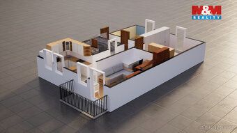 Nabízíme k pronájmu prostorný byt 3+1 o velikosti 68 m² v kl