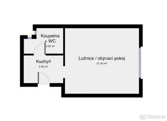 K dlouhodobému podnájmu nabízíme moderní byt o dispozici 1+1