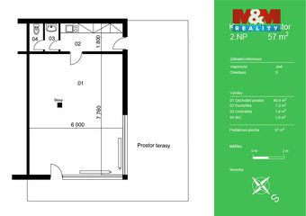 Nabízíme k pronájmu komerční prostor o velikosti 57 m² v atr
