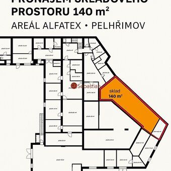 Nabízíme k dlouhodobému pronájmu skladový prostor o výměře c