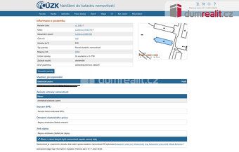 , Dumrealit.cz Vám zprostředkuje prodej parcely st. 5091 na 