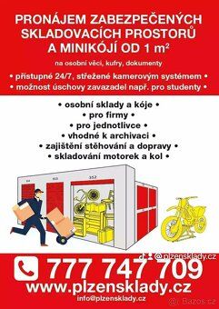 V CENTRU PLZNI.Pronájem.ZABEZPEČENÝCH SKLADOVACICH PROSTORU 