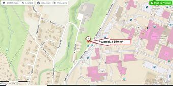 - Velký kus pozemku mezi zástavbou v intravilánu města = pot