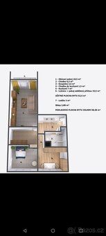 Nabízíme k pronájmu byt s lodžií o dispozici 2+1, celková po