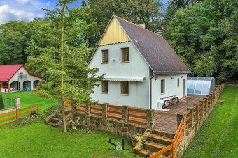 Ev.č. 01518 Celoroční pronájem stylové chalupy 4+kk s krytým