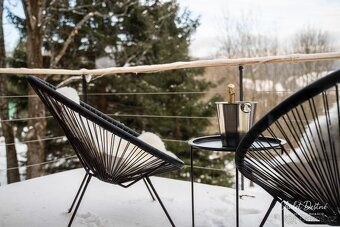 Stylový horský chalet s terasou a výhledem na Velkou Deštnou