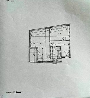 Nabízíme k pronájmu byt 2+kk o ploše 57 m2 + balkón 5 m2 v P