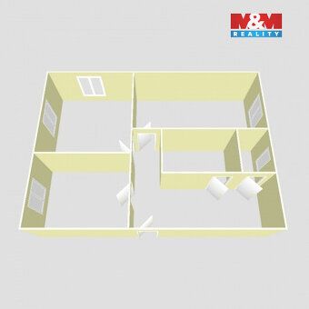 Nabízíme k prodeji byt 2+1 (3+1) o užitné ploše 59 m² v klid