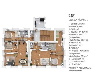 Nabízíme k prodeji apartmán o dispozici 3+kk o užitné ploše 