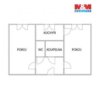 Prodej bytu 2+1 o ploše 50 m² v 1. patře nízkopodlažního zdě
