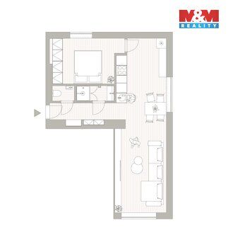Pronájem zcela nově zrekonstruovaného bytu 2+kk v Moravanech
