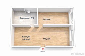 Nabízím k prodeji útulný byt 2+kk (40 m²) v klidné části Čes