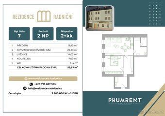 🏡 PŘEDREZERVACE | Byt č. 7, 2NP | Rezidence Radniční, Šumper