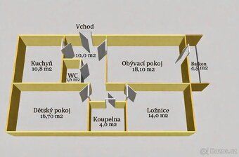 Nabízím k prodeji byt 3+1 v osobním vlastnictví, nacházející