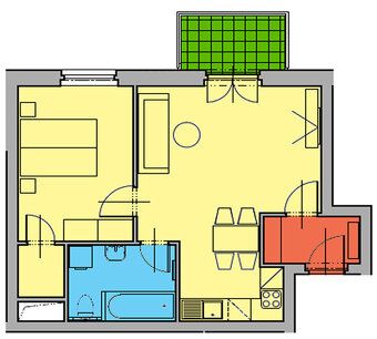Moderní, velmi pěkný byt v 5.patře, energeticky úsporný. Opt