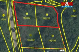K prodeji zahrady o velikosti 782m² a 800m² v obci Mradice u