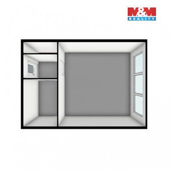 Nabízíme k pronájmu byt 1+kk o velikosti 25 m² ve 2. nadzemn