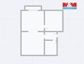 Pronájem světlého bytu 2+1 o výměře 48 m² v klidné části Bíl