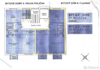 Nabízíme k dlouhodobému pronájmu byt 3+kk na adrese V. Hálka