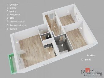 Pronájem, byty/3+kk, 85 m2, V Cestkách 1636, 29501 Mnichovo 