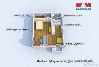 Nabízíme k prodeji atraktivní byt o dispozici 1+kk a celkové