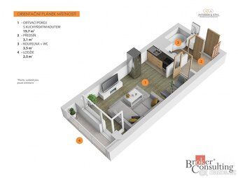 Prodej bytu 1+kk s lodžií a výhledem, 31 m², Praha – Letňany