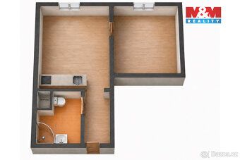Nabízíme k prodeji byt o dispozici 1+1 o užitné ploše 36 m²,