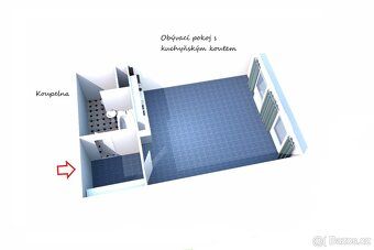 Nabízíme k dlouhodobému pronájmu byt 1+kk o rozloze 32 m², s