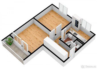 K pronájmu nabízíme nadstandardní byt 2+1, 54 m², Zlín – Mal