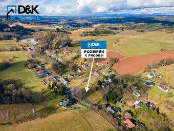 We offer you for purchase a building plot in the village of Horní Dobrouč